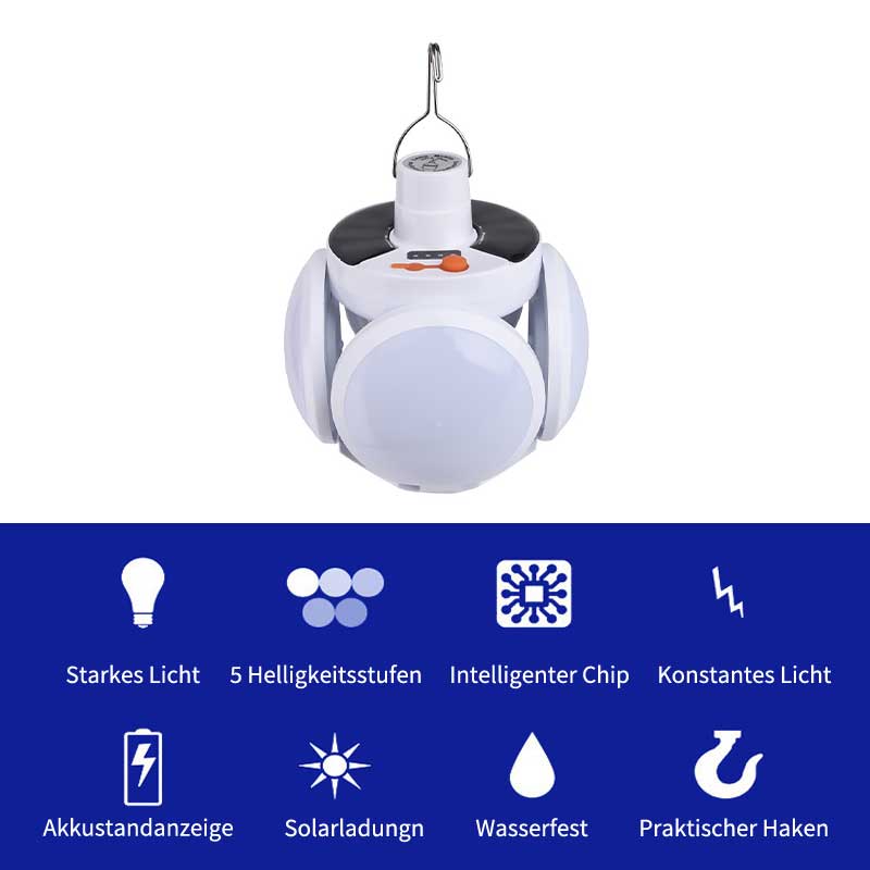 Solarlaterne im Polygon-Design für Garten und Terrasse