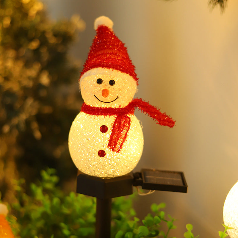Solar Schneemann Gartenleuchte – LED Weihnachtsdeko Licht für Außen