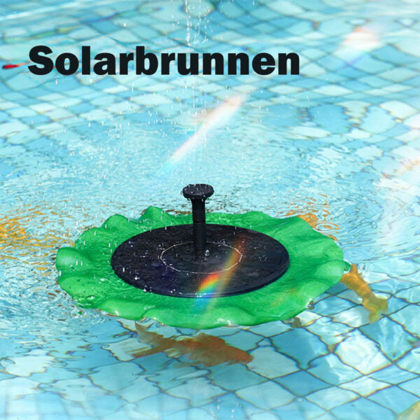 Schwimmender Lotus-Solarbrunnen für Garten und Teich