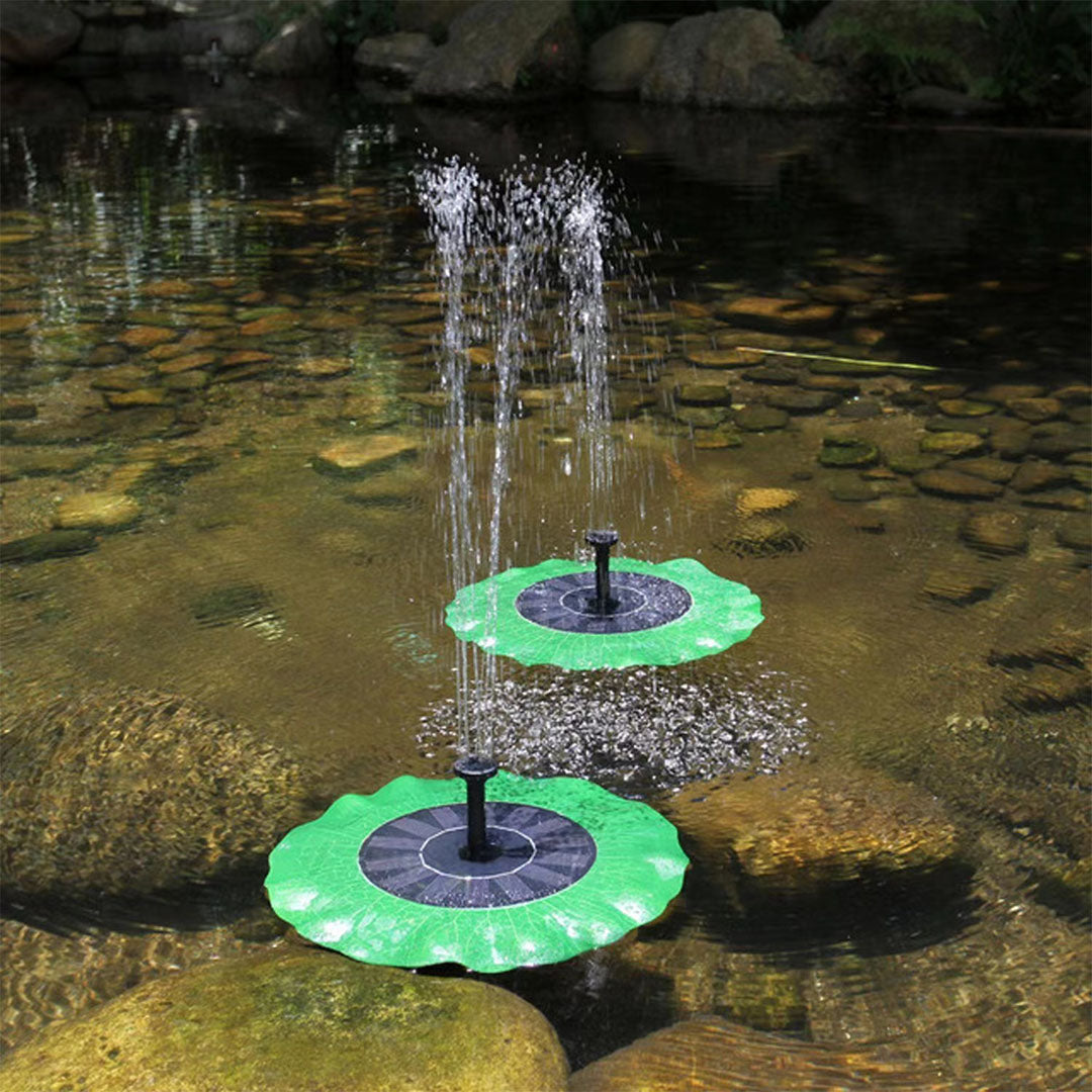 Schwimmender Lotus-Solarbrunnen für Garten und Teich