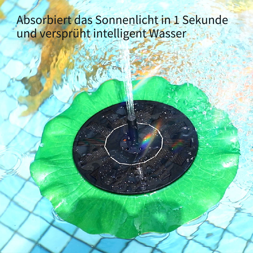 Schwimmender Lotus-Solarbrunnen für Garten und Teich