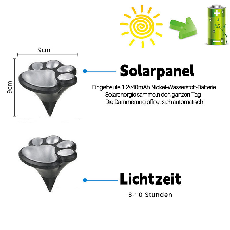 Solarleuchte Katzenpfote – Außen Dekorationslicht für Garten, Rasen & Terrasse