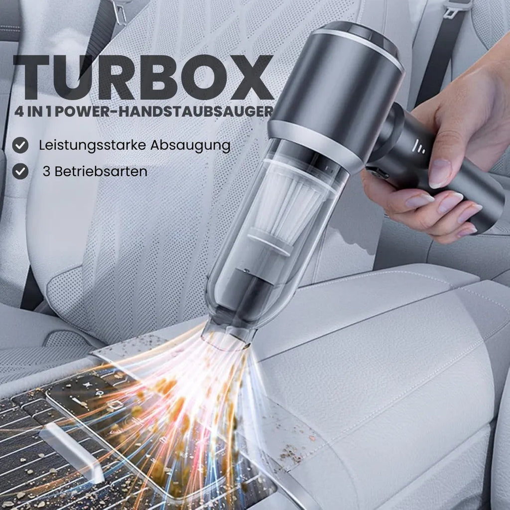 TurboX – 4-in-1 Kabelloser Handstaubsauger, leistungsstark und original