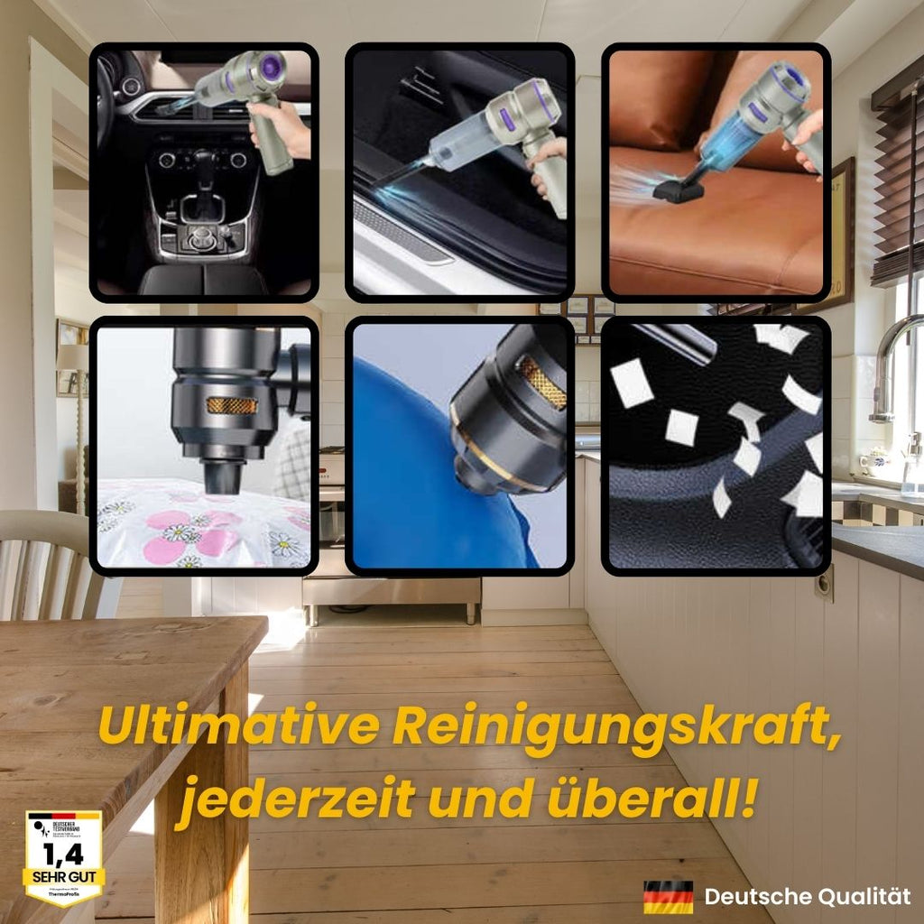 TurboX – 4-in-1 Kabelloser Handstaubsauger, leistungsstark und original