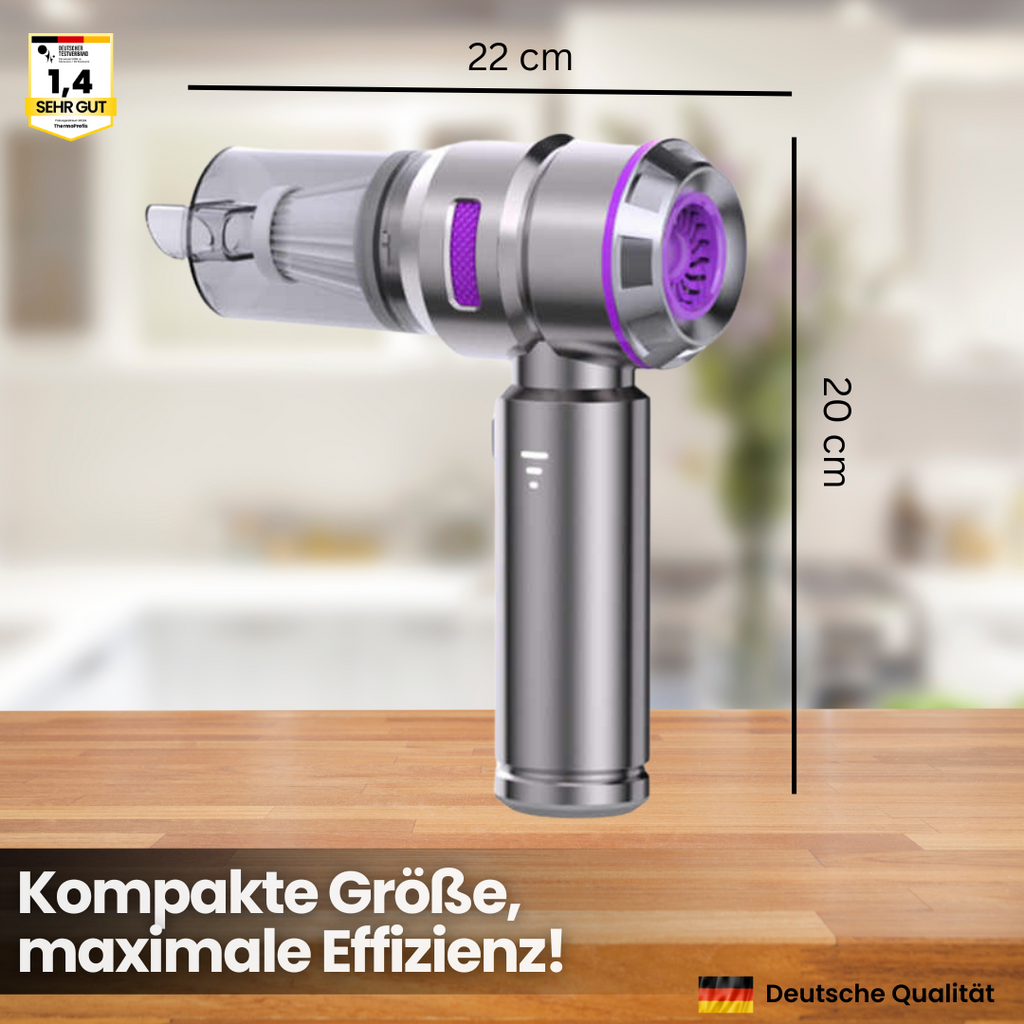 TurboX – 4-in-1 Kabelloser Handstaubsauger, leistungsstark und original