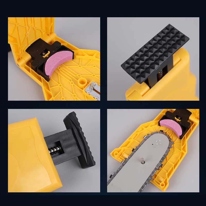 Präziser Kettenschleifer für Motorsägen – inkl. Führungshilfe