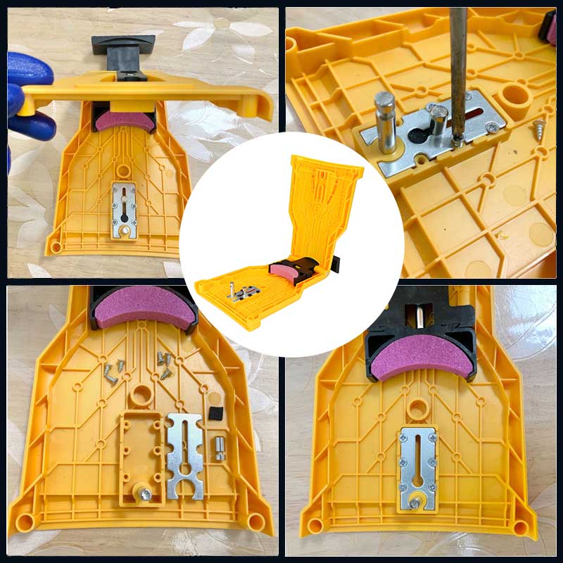 Präziser Kettenschleifer für Motorsägen – inkl. Führungshilfe